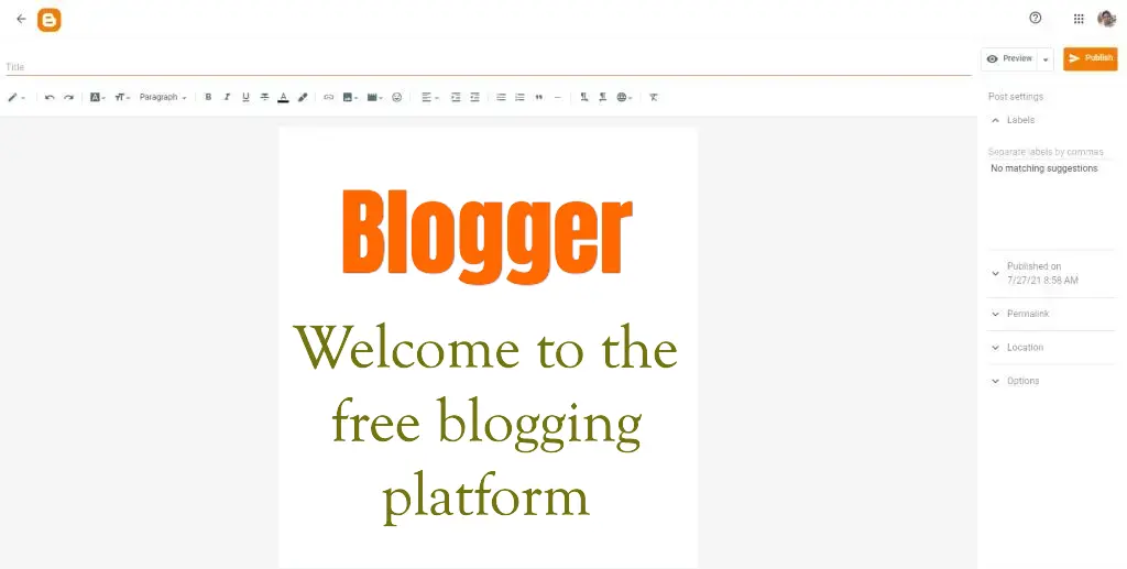 Blogger - Best Blogging Platform for Beginners for Free