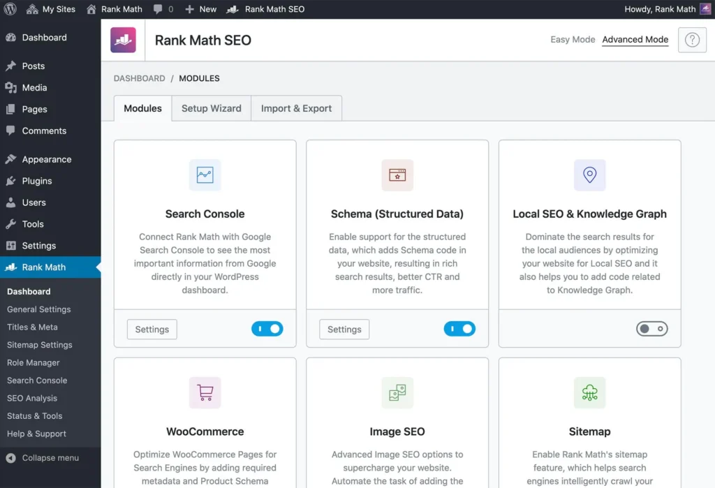 Rank Math Advanced SEO WordPress plugin