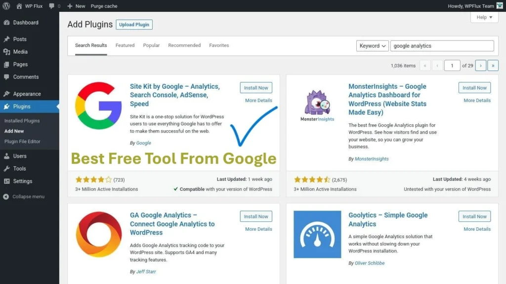 Site kit by Google - WordPress plugin for website analytics and performance