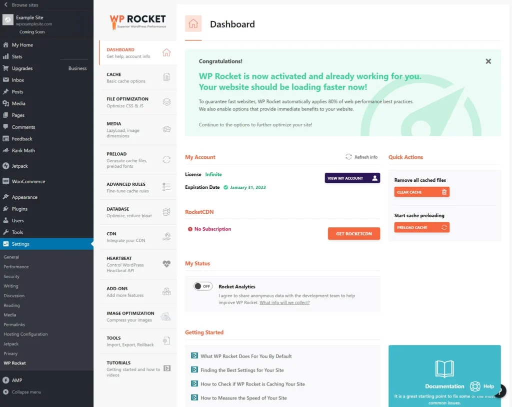 WP Rocket - WordPress plugin for maximum performance