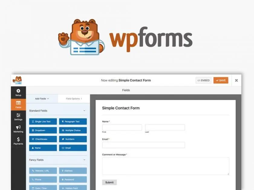 WPForms WordPress plugin for leads generation