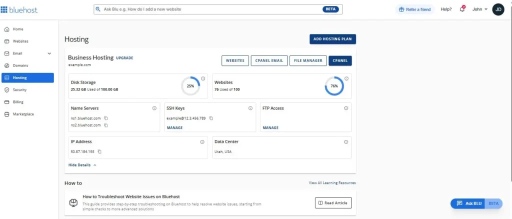 Bluehost Hosting - Best for WordPress Beginners