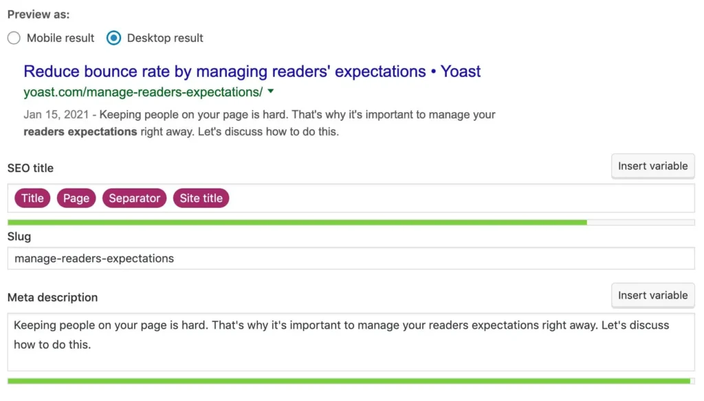 Optimize on-page SEO correctly